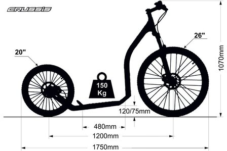 Crussis Cross 6.3 antraciet hondenstep